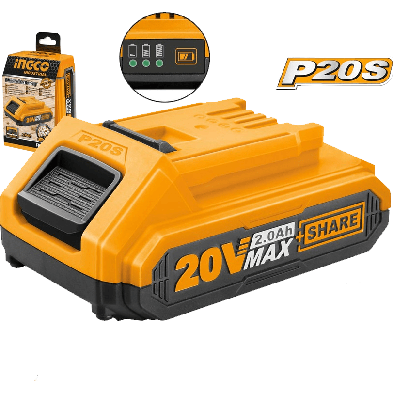 Ingco FBLI20011 20V Lithium Ion Battery 2.0Ah - KHM Megatools Corp. Ingco FBLI20011 20V Lithium Ion Battery 2.0Ah - KHM Megatools Corp.